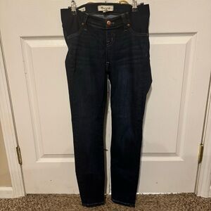 MADEWELL Women’s 25 Maternity Side Panel Skinny JEANS Dark Wash Denim